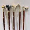 Victorian Walking Cane Set of 5 Brass Handle Wooden Canes 93.98 cm