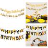 Tractor Truck Letter Red Lights Party Decoration Construction Truck Hanging Banner Construction Theme Birthday Banner
