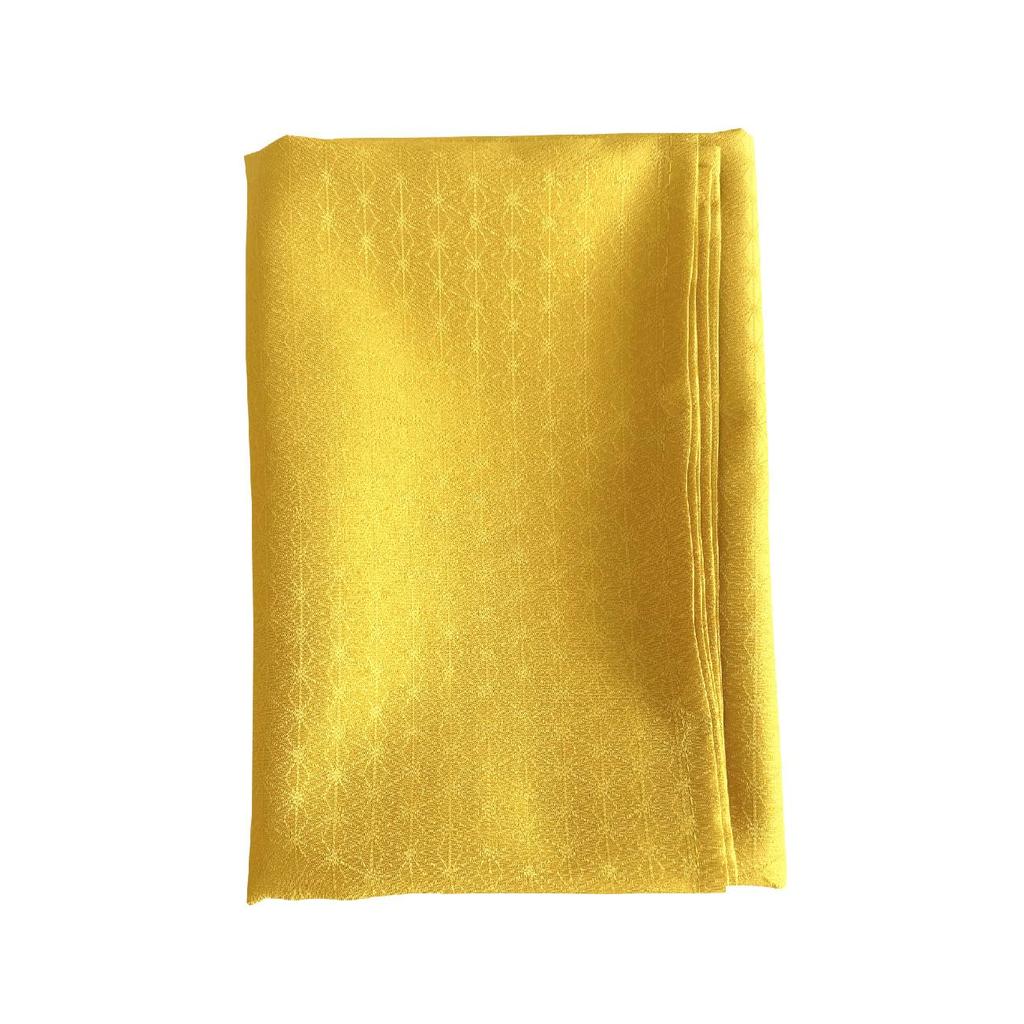 Mashuru Asanoha Jacquard Furoshiki Woven Pattern 100cm Satin Three Width Polyester 100 Centimeters 100c Large Size Made Japan Japanese Traditional