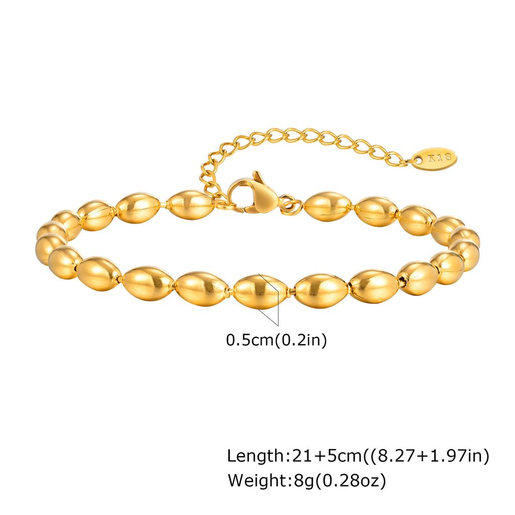 Vnox Maximalist Gold Plated Ball Beads Chain Anklet For Women, Stainless Steel Stacked Thick Thin Chain, Foot Leg Jewelry Gifts