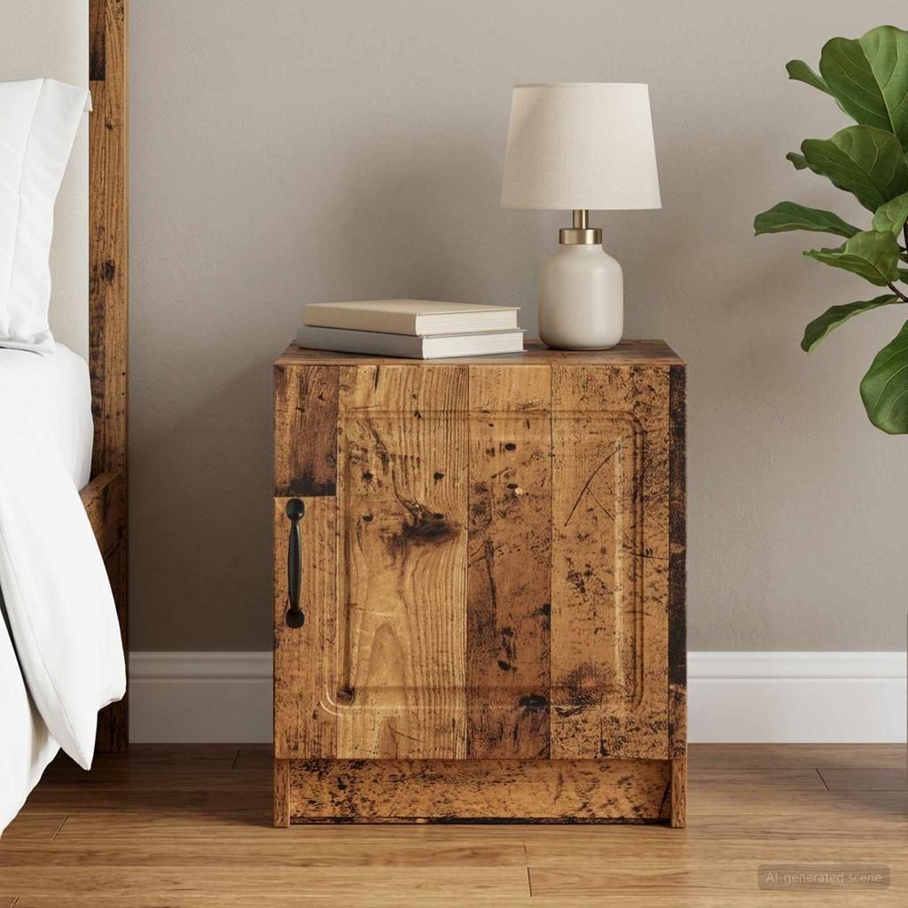 Nightstand Reclaimed Wood Look 43 X 34.5 X 47 Cm Engineered Wood