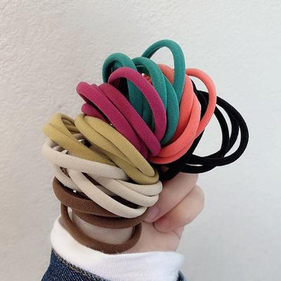Yanrong 50PCS Solid Color Seamless Elastic Hair Scrunchy For Women High Elastic Rubber Band Ponytail Holder Girl Hair Accessories