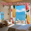 Set Of 2 Flat Printing Curtains Without Rod Fruit Fiesta Design Saint Patrick Is Day Holiday Semi Curtain With Light Filtering Polyester