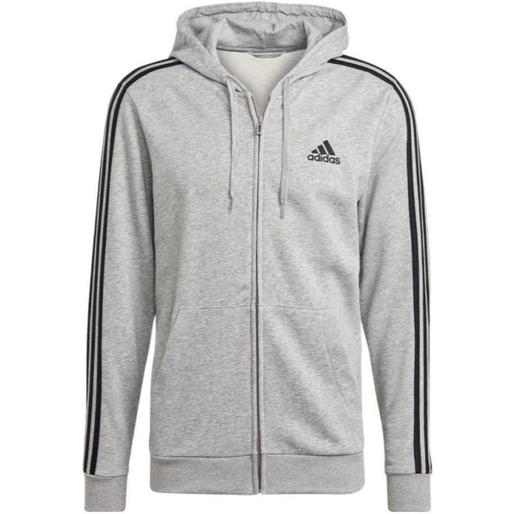 

Adidas Free Shipping With AdiClub Essentials French Terry 3 Stripes Full Zip Hoodie GK9034 XXXL