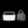 304 Stainless Steel Lunch Box with Thermal Bag Double Compartment Bento Box Microwave Oven School Office Food Storage Containers