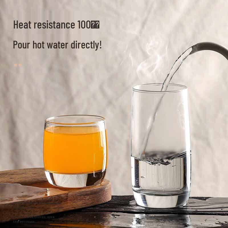 ZISIZ Transparent Handmade Glass Cup
