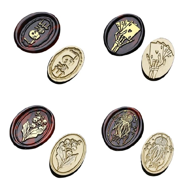 Metall Siegelstempel Wachssiegelstempelkopf Ersatzteile Präge Siegelstempelkopf