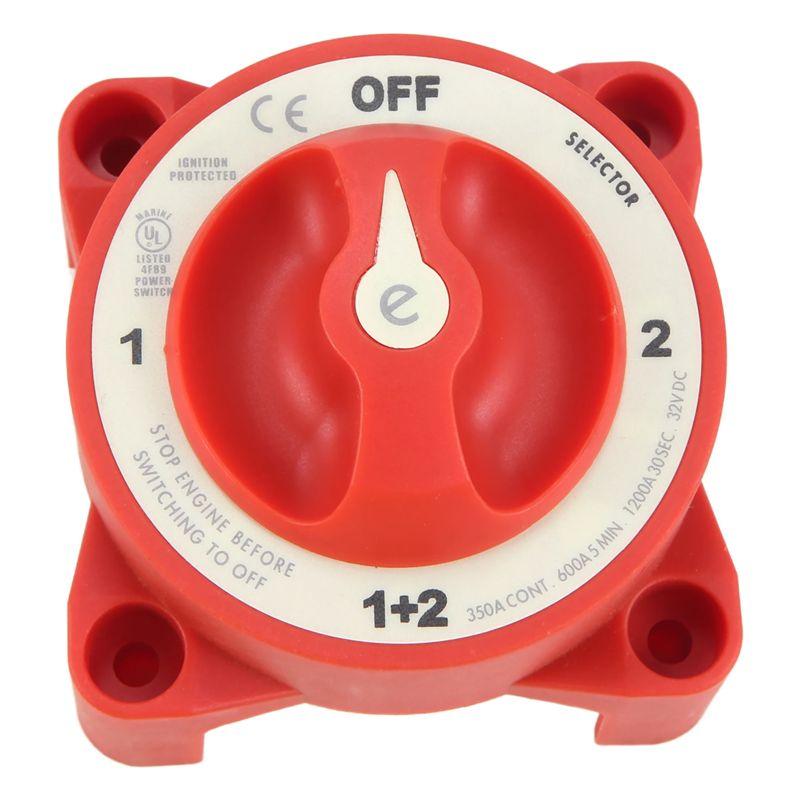 N60R-DC 32V 350A Battery Switch 4-Position Selector Marine Boat Battery Selector Switch Disconnect For Marine Boat красный