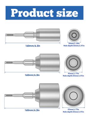 SDS Plus Ground Rod Driver 30/45/65mm Heavy Duty Grounding Rod Steel Drill Bit Driver For Electric Hammer