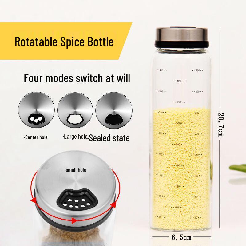 Wutuo High Borosilicate Glass Spice & Seasoning Bottle