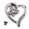Stainless Steel Hollow Heart Shaped Pendant To Commemorate the Ashes of Pet