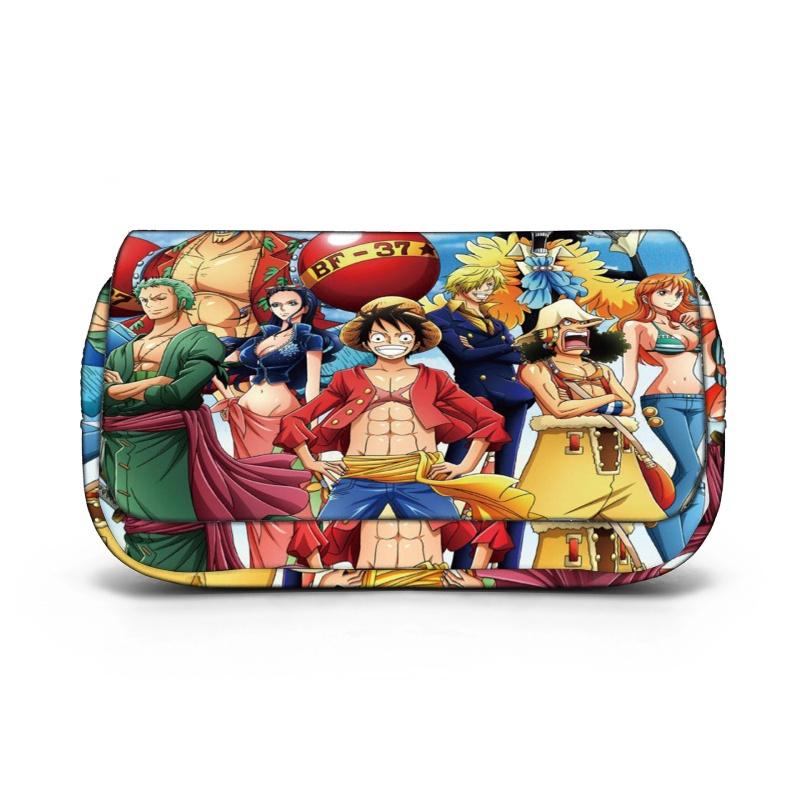 

One Piece Luffy Zoro Pencil Case Bag Double Layer Large Capacity Students Gifts Style B