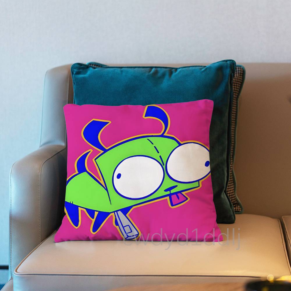I-Invader Zim Anime Cushion Cover Pillow Cover Decor Pillowcase Printed Cushion Case For Couch