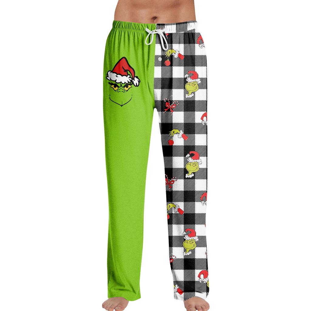 Men's Fashion Loose Christmas Festival Printed Casual Pants Home Pajama Pants