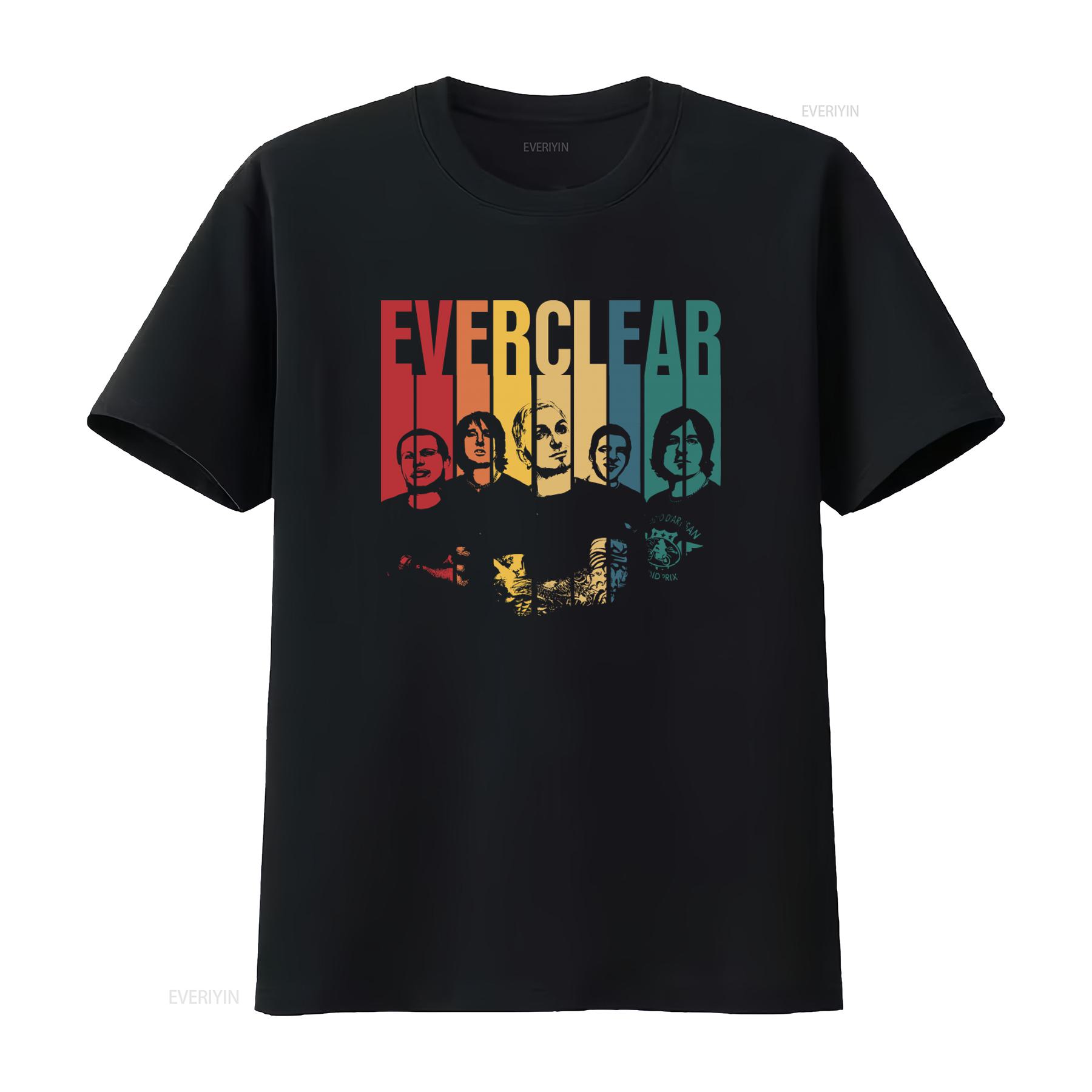 

Everclear Band T shirt Idea Rock Music Fans vintage Washed fashion Slightly Soft Versatile streetwear designer clothes homme 4XL