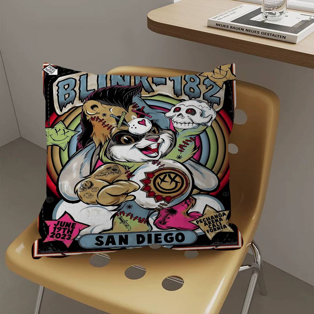 Band B-BLINK-182 Cushion Cover Polyester Sofa Cushions Decorative Throw Pillows Home Decoration Pillowcover