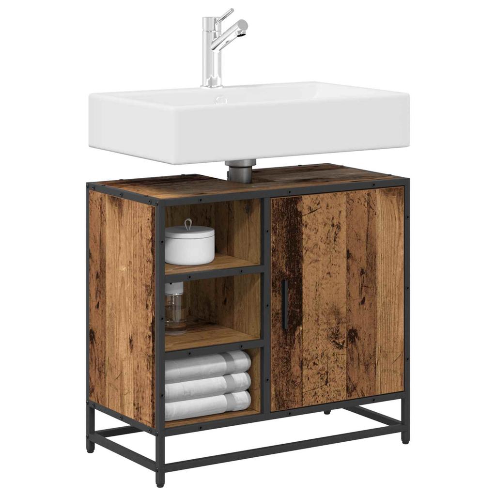Bathroom Cabinet Reclaimed Wood 65 x 33 x 60 cm Engineered Wood