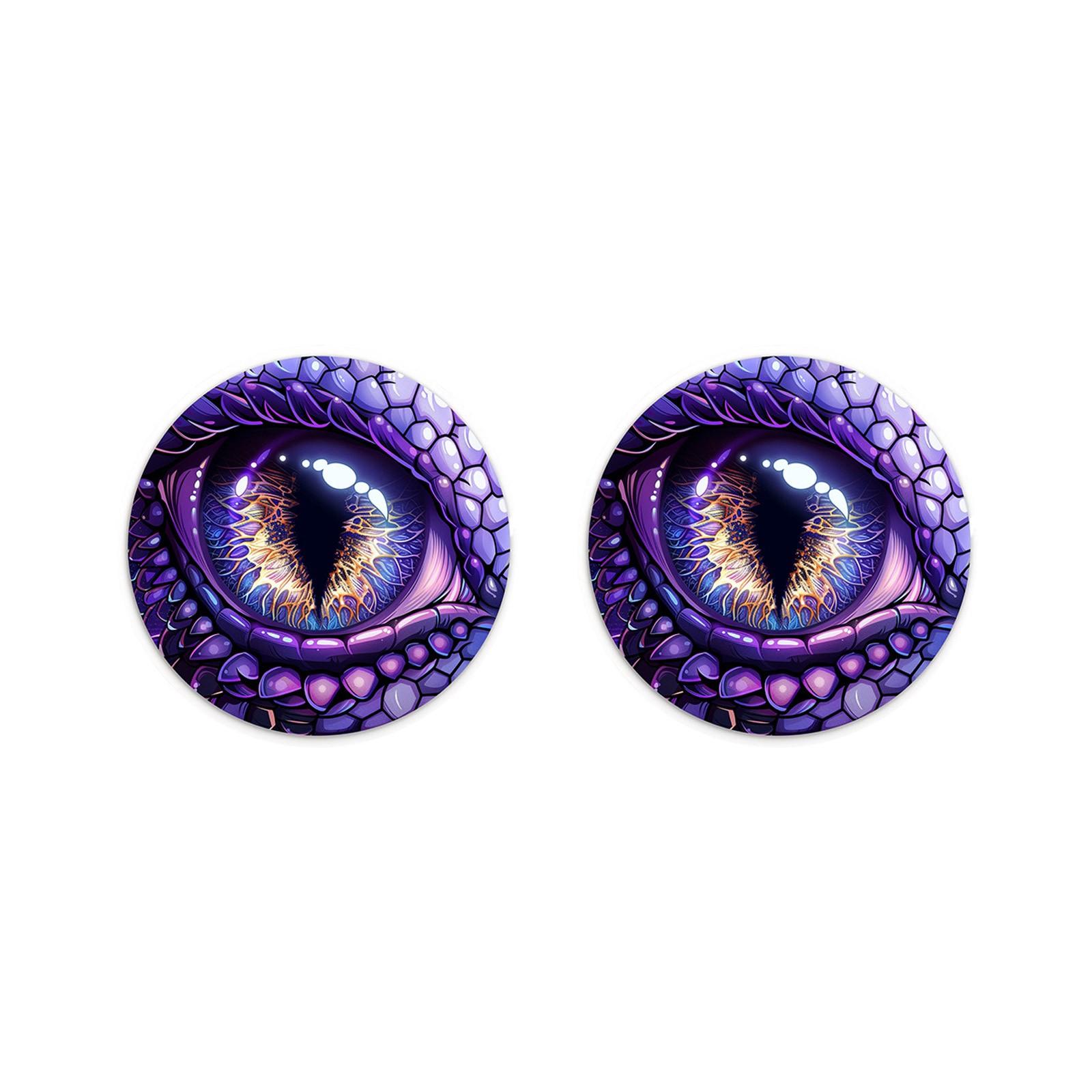 

3D Dragon Eye Headlight Stickers Round Car Headlight Decals for Jeep Vehicles Durable Waterproof Adhesive Car Accessories