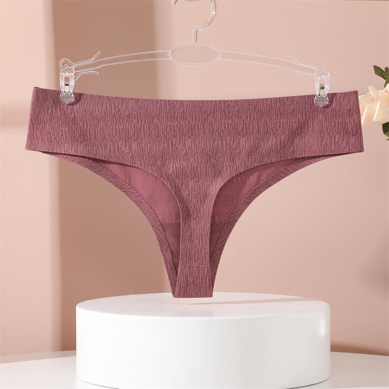 

FINETOO бесшовное шелковое нижнее белье, женские трусики, сексуальное эластичное однотонное нижнее белье с низкой талией, модное S-XL XL фиолетовый