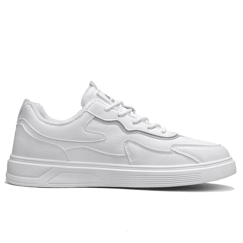 Warrior Two Cotton Fashion Versatile Artistic Minimalist Trendy Casual Wrap Warm Balance Low-Top Skate Shoes Men Sneaker White Gray WBN(JS)-321201