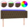VidaXL LED Headboard Bedroom Furniture Double Bed Accessory Head of Bed Frame Interior Dark Brown 3123581