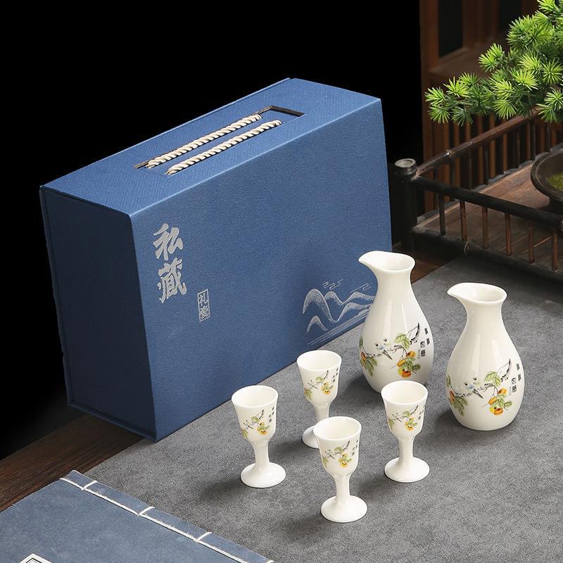 Ceramic White Maotai Highball Cup Company Business Gift Set Wine Divider with Factory Logo
