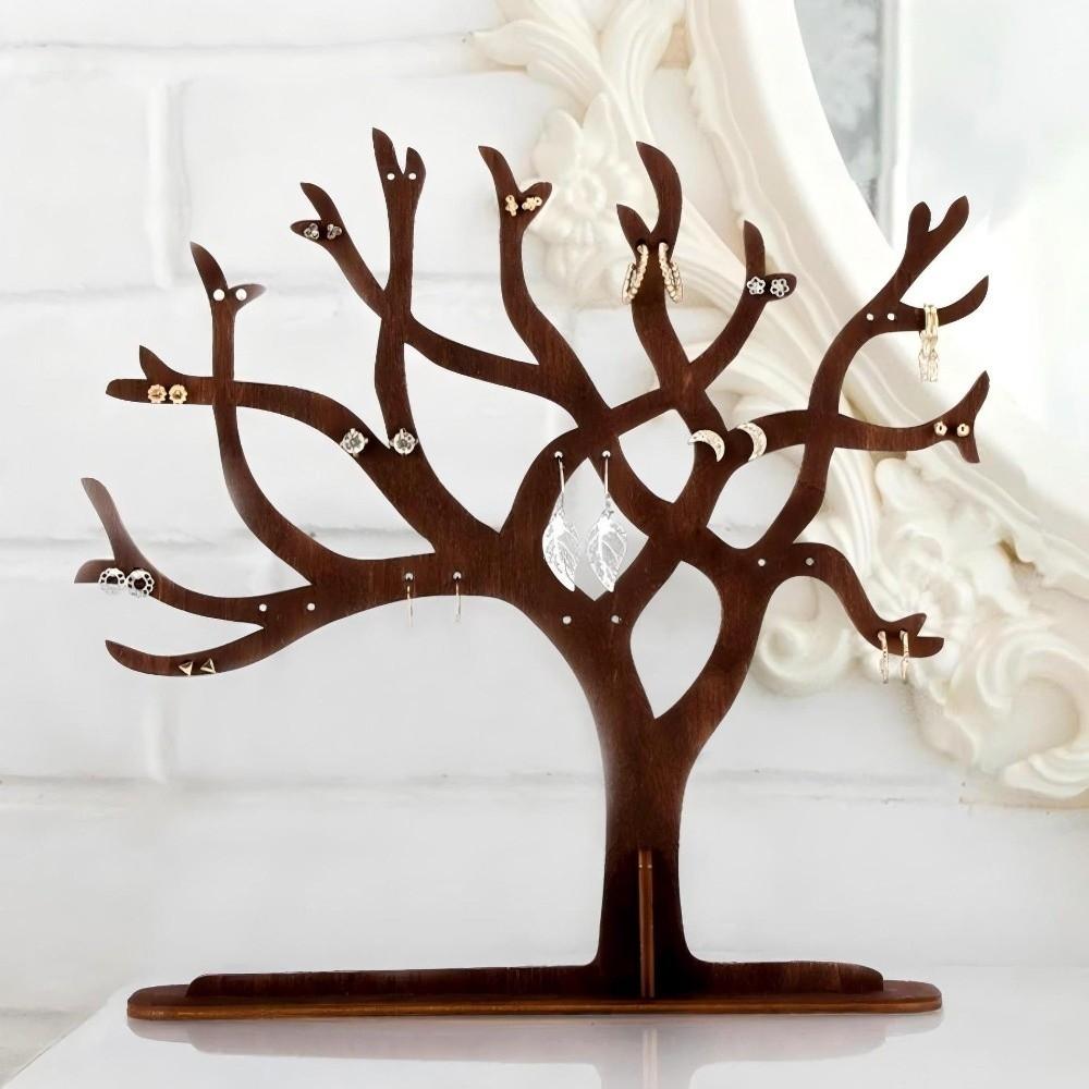 Holder Up Earring Hanger Tree Branch Earring Holder Wood Jewelry Display Stand Women Girls