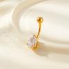 Geometric Navel Piercing Stainless Steel Body Jewelry Elegant Curved Barbell  Daily Wear