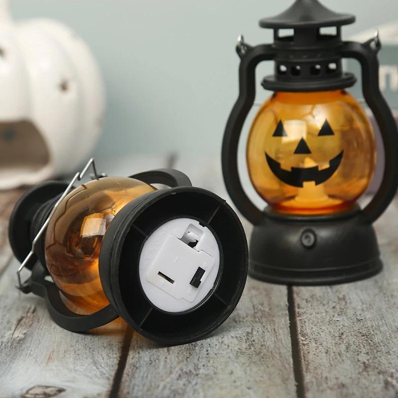 LED-Halloween-Kürbis-Geist-Laterne, Lampe, zum Selbermachen, zum Aufhängen, gruseliges Kerzenlicht, Halloween-Dekorationen für Zuhause, Horror-Requisiten, Kinderspielzeug
