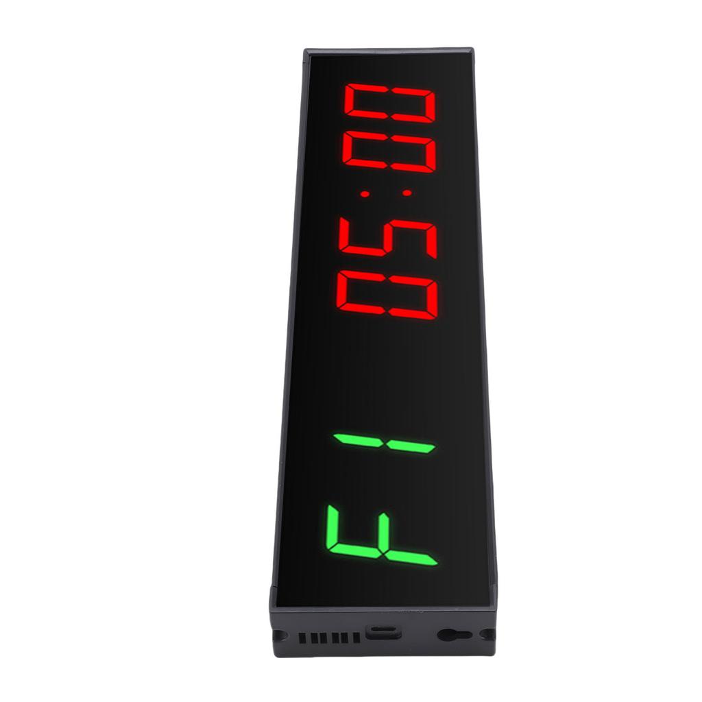 1.5 Inch Gym Timer Clock 6 Modes Type C LED Workout Interval Digital Timer Countdown Up Stopwatch with Remote Control