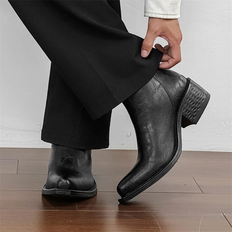 Fashion New men's boots Fashionable and versatile designer styles Outdoor leisure party Daily youth trend thick soled shoes street Hot