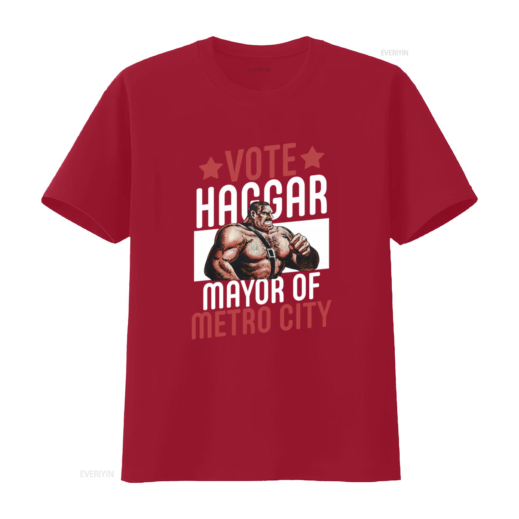 Футболка с принтом Haggar Mayor Of Metro City Final Fight для мужчин, винтажная, стираная, повседневная, мягкая, унисекс, эластичная, уличная одежда S