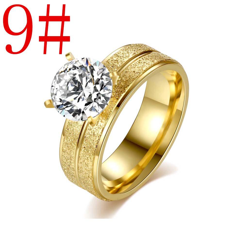 

Элегантное золотое кольцо из нержавеющей стали с цирконом – Стильное женское украшение для руки