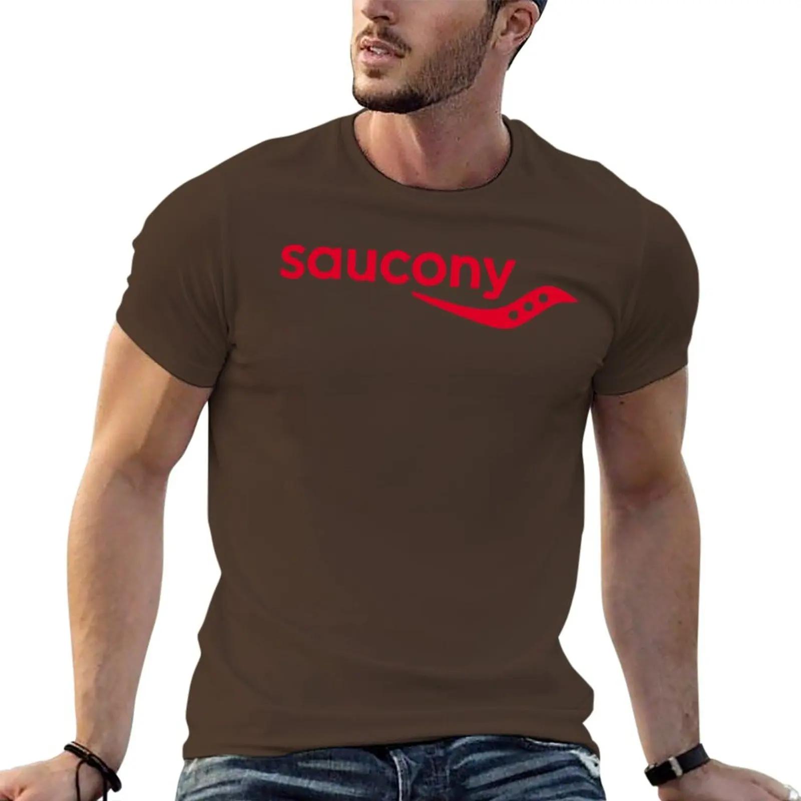 XIXI Fashion Nieuw Saucony Logo T-shirt T-shirt kort effen t-shirt esthetische kleding zomerkleding Heren katoen L