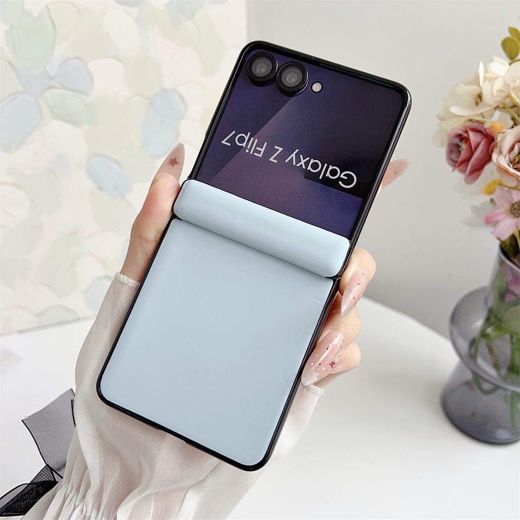 Leather Shockproof Phone Case for Samsung Galaxy Z Flip 7 6 5  Flip7FE Zflip7 ZFlip6 ZFlip5 5G Hinge Protection Cover