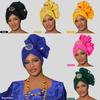 African-Style Rhinestone Applique Hijab Pullover Hat