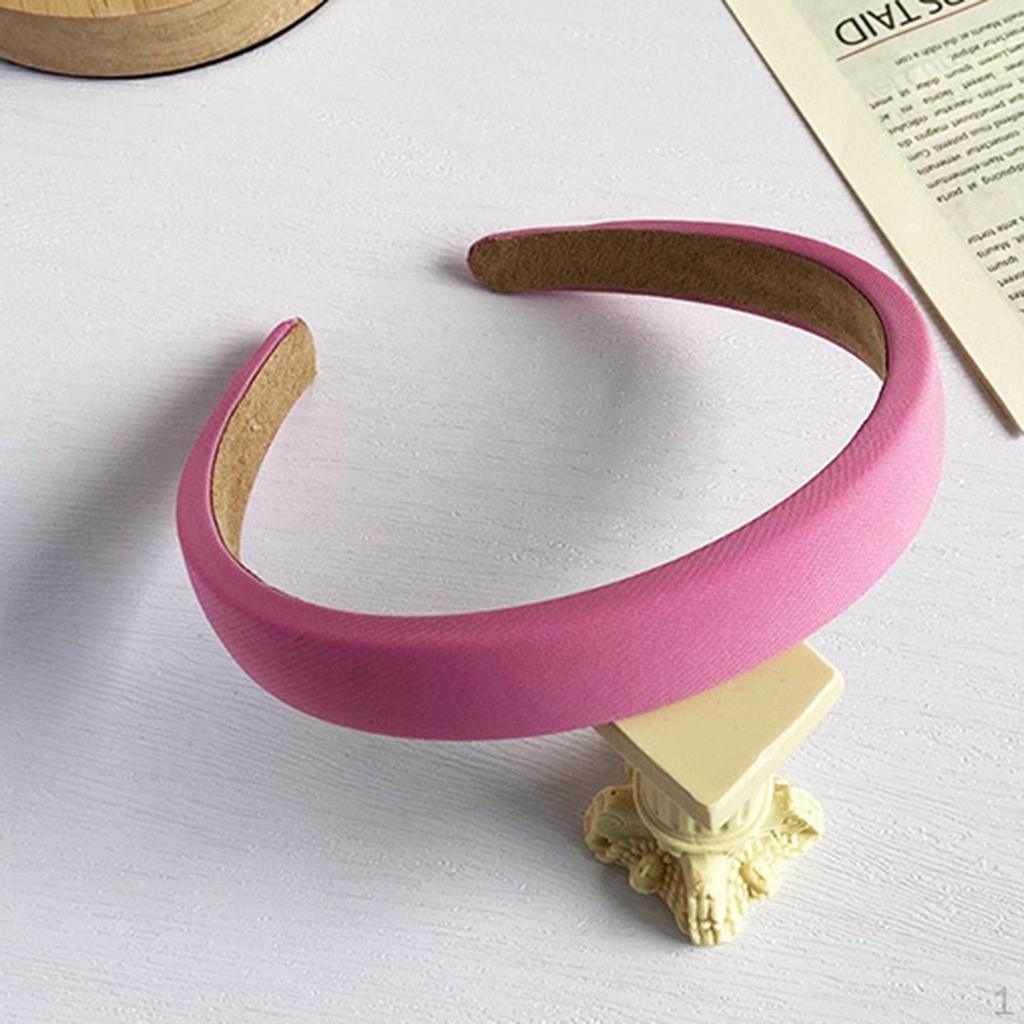 

Elastic Stretch Wide Headband Running Turban Girl Soft Head Wrap pink