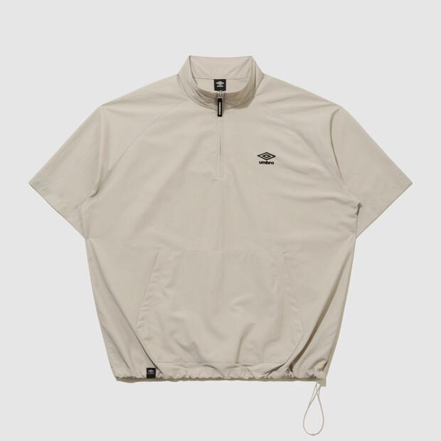 Umbro Classic Short Sleeve Stand Neck Anorak Beige Ur124Cwt31 (B Type)