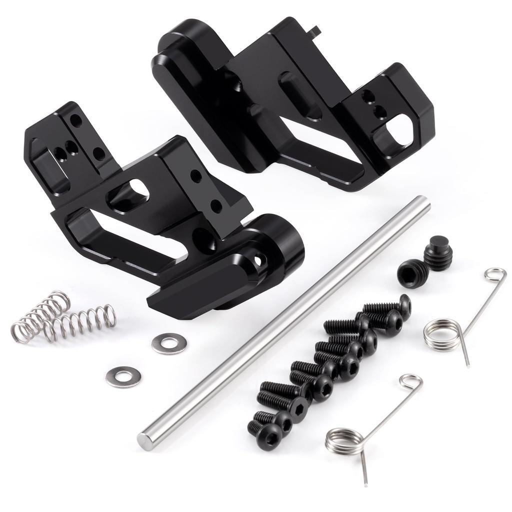 RCMAZO RC Aluminum Rear Axle Holder Suspension Mount Hanger (with Built-in Spring) for Tamiya RC 57409 58347 Lunchbox Chassis Replacement Upgrade