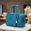 First layer TC cowhide Victoria 27cm bowling bag new leather large capacity tote bag portable shoulder bag