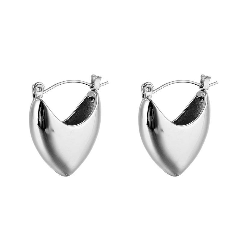 French-Inspired Stainless Steel Minimalist Ear Cuff: Trendy, Lightweight Luxury Earrings with Niche Design