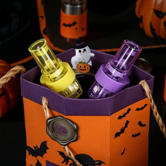 Trick or Treat Goodie Bag Fillers Halloween Finger Projector Light with Pumpkin Ghost Bat Patterns, Glowing Ring Toy Holiday Event Prizes for
