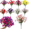 Fake Plants Artificial Pansy Flowers Fall Decor DIY Floral Eucalyptus Flower Bouquet Soft Realistic Simulated Violet Bouquet