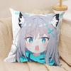 SSunaookami Shiroko Blue Archive Cushion Cover Silky Short Plush Invisible Zipper Dustproof Sofa Pillow Case For Home Decor