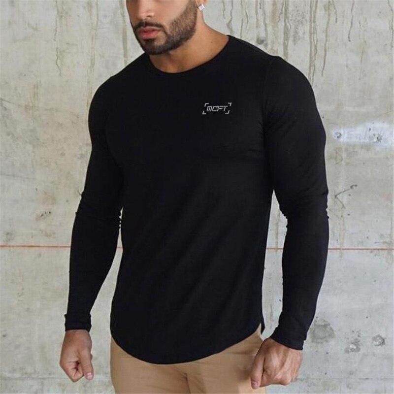 Muscleguys Men's Running Training Cotton Tops Elastic Comfortable Sports Fitness T-shirt