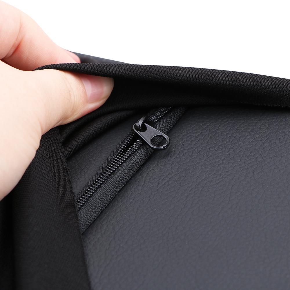 PU Leather Wave Embroider Car Armrest Mat Center Console Arm Rest Protection Cushion Auto Armrests Storage Box Cover Pad