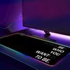 Inspirational quotes Mouse Pad Animation Games Beautiful RGB Gaming Pad HD Gamer Large LED Light PC Computer pad Non-slip Decor