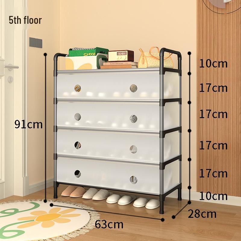 Platzsparendes Mehrschicht-Schuhregal mit Staubschutz für Wohnheime