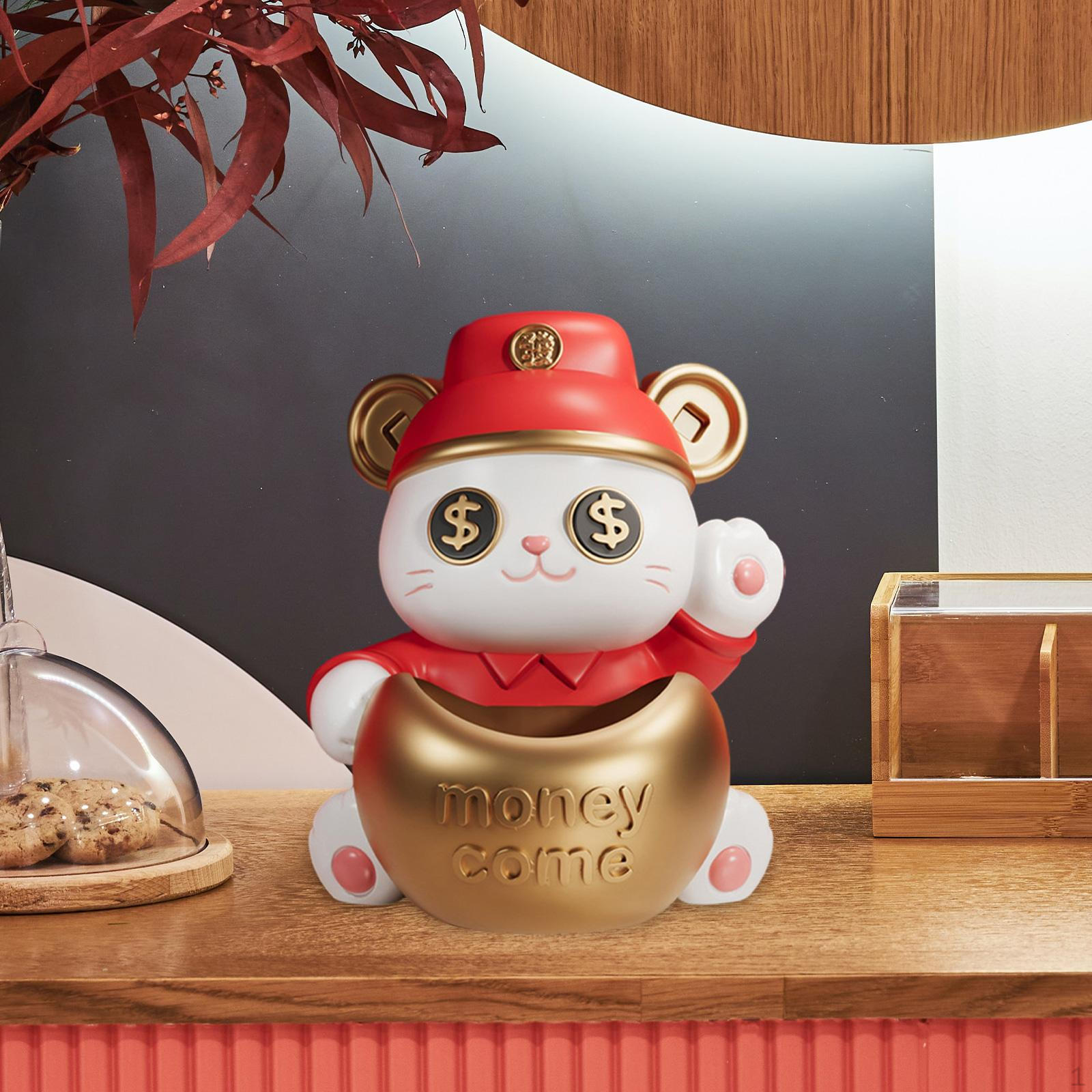 

Статуя кошки, скульптура животного, контейнер для хранения, настольный органайзер для домашней спальни красный