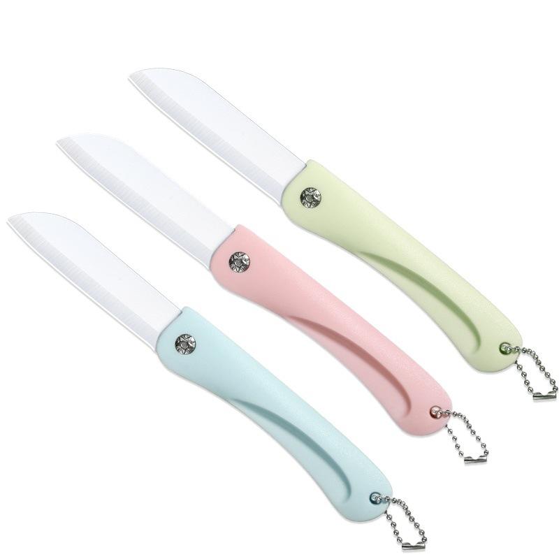 Portable Mini Pocket Knife Ceramic Peeling Fruit Knife Portable Dormitory Portable Slicing Knife Kitchen Accessorie